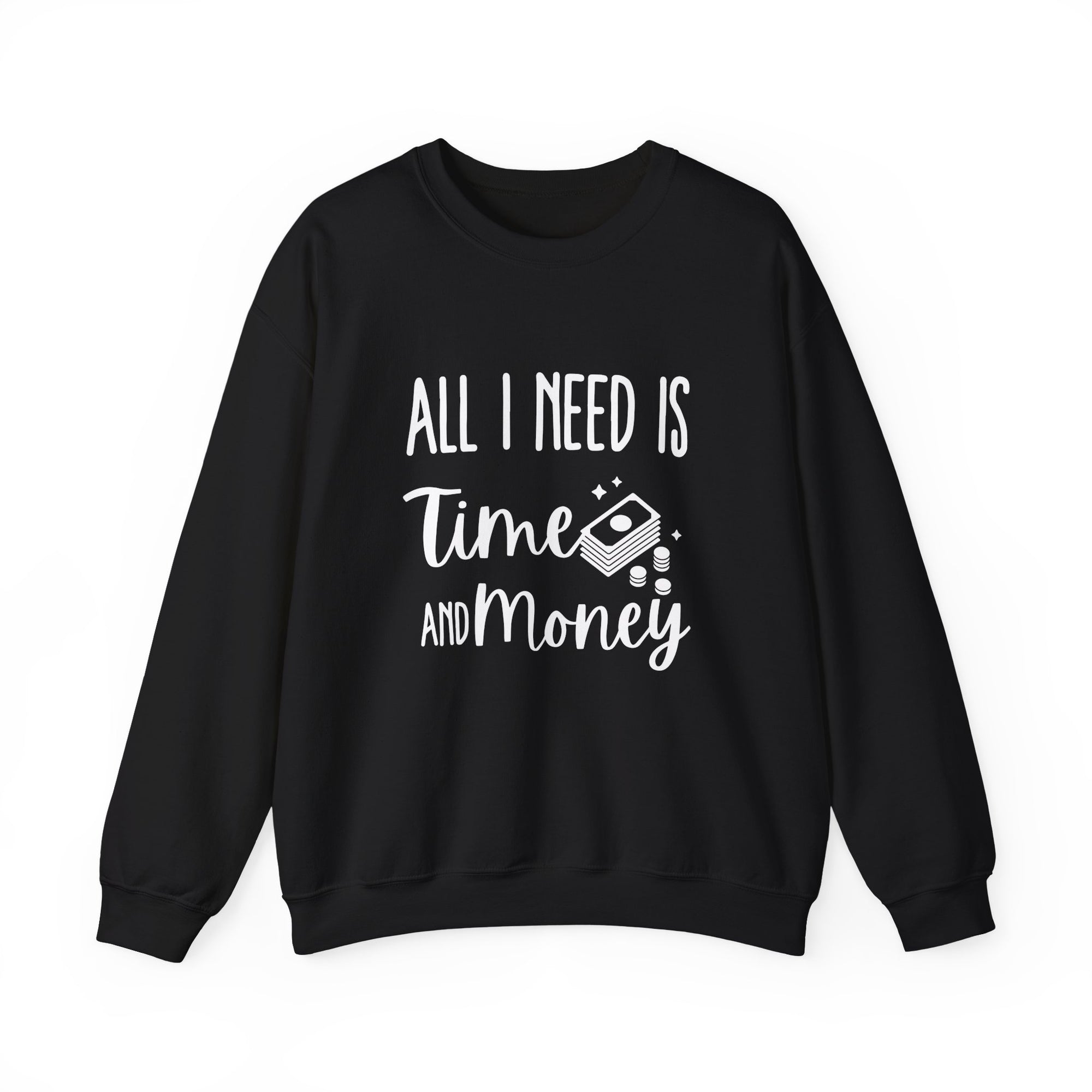 Unisex Heavy Blend™ Crewneck Sweatshirt - all i need is time and money