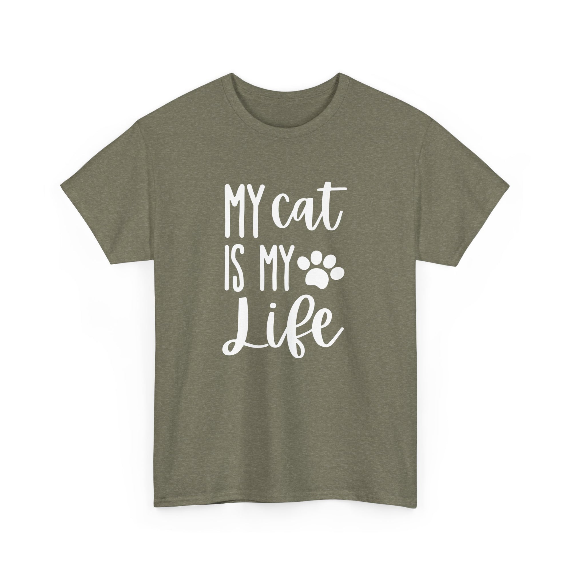 Unisex Heavy Cotton Tee - my cat is my life