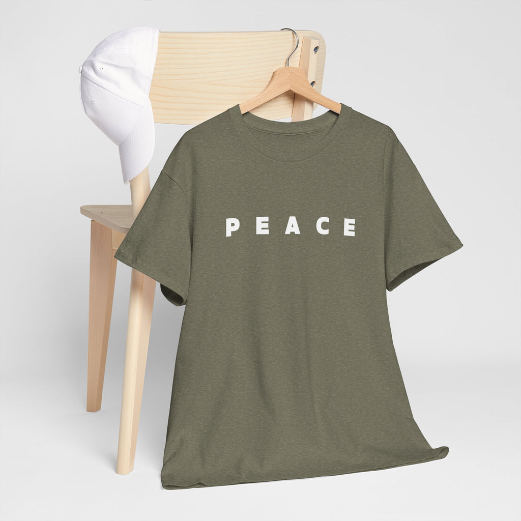 Peace Freedom Quote T‑Shirt, Unisex Heavy Cotton Graphic Tee, Positive Inspirational Shirt, Gift for Him or Her