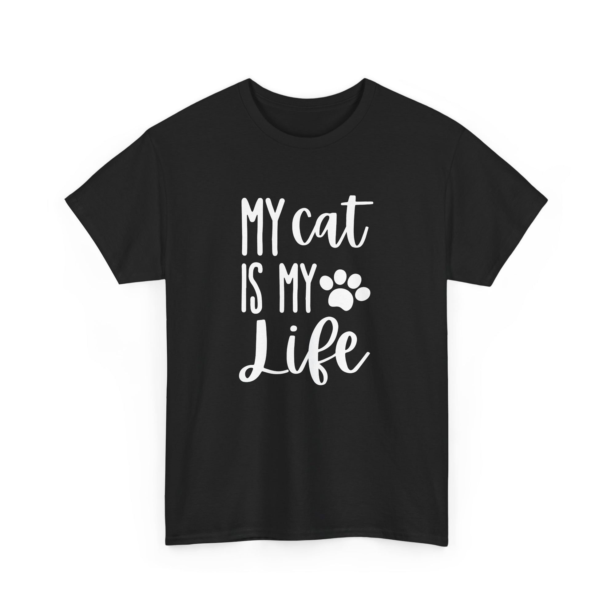 Unisex Heavy Cotton Tee - my cat is my life