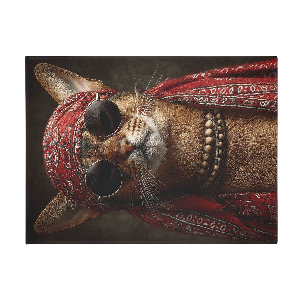 Cool Cat Fleece Blanket - Cozy Cat Lover Gift, Cat-Themed Home Decor, Stylish Pet Blankets, Quirky Gift for Cat Owners - Gcat - 0010
