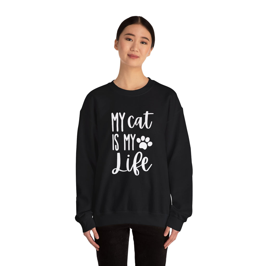 Unisex Heavy Blend™ Crewneck Sweatshirt - my cat is my life
