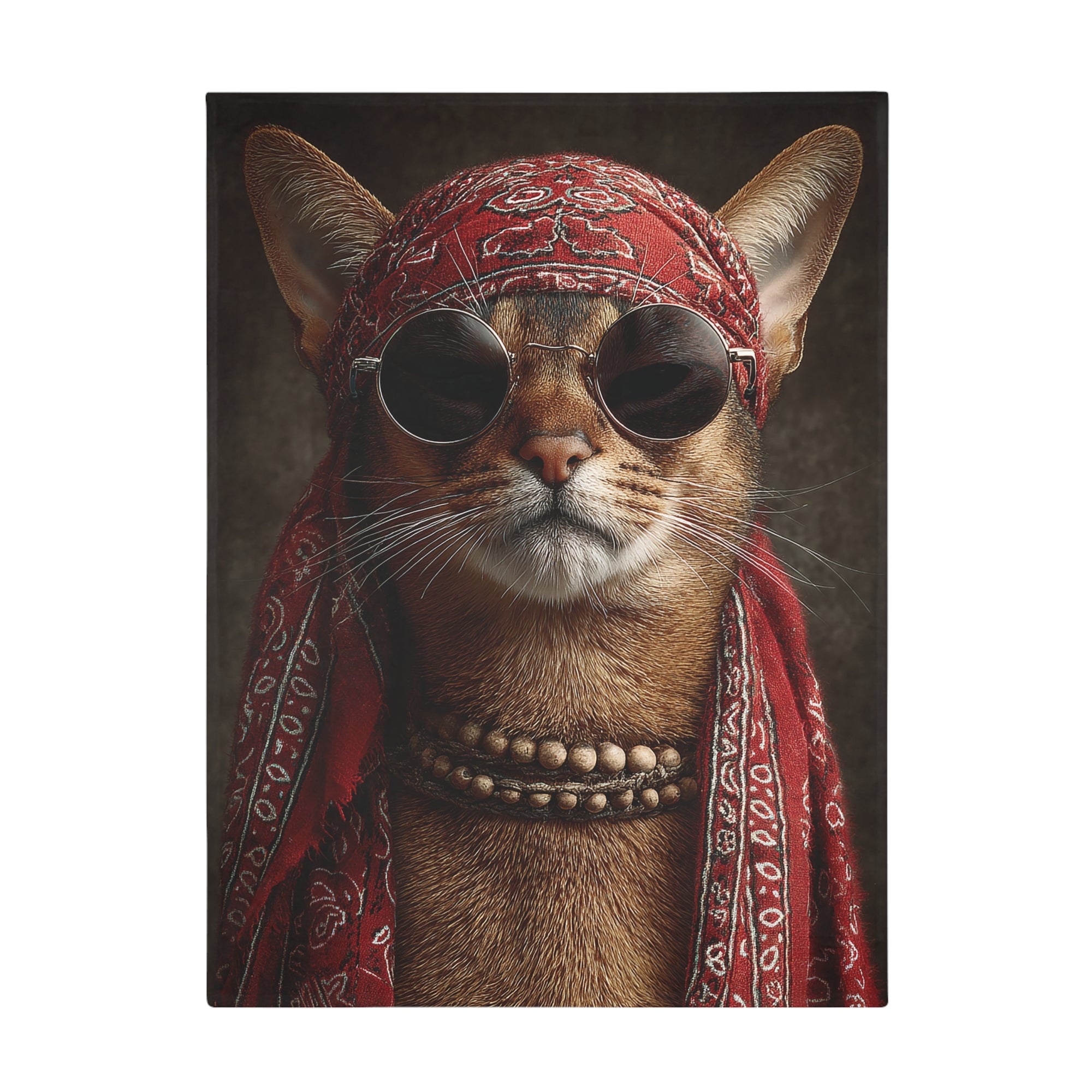Cool Cat Fleece Blanket - Cozy Cat Lover Gift, Cat-Themed Home Decor, Stylish Pet Blankets, Quirky Gift for Cat Owners - Gcat - 0010
