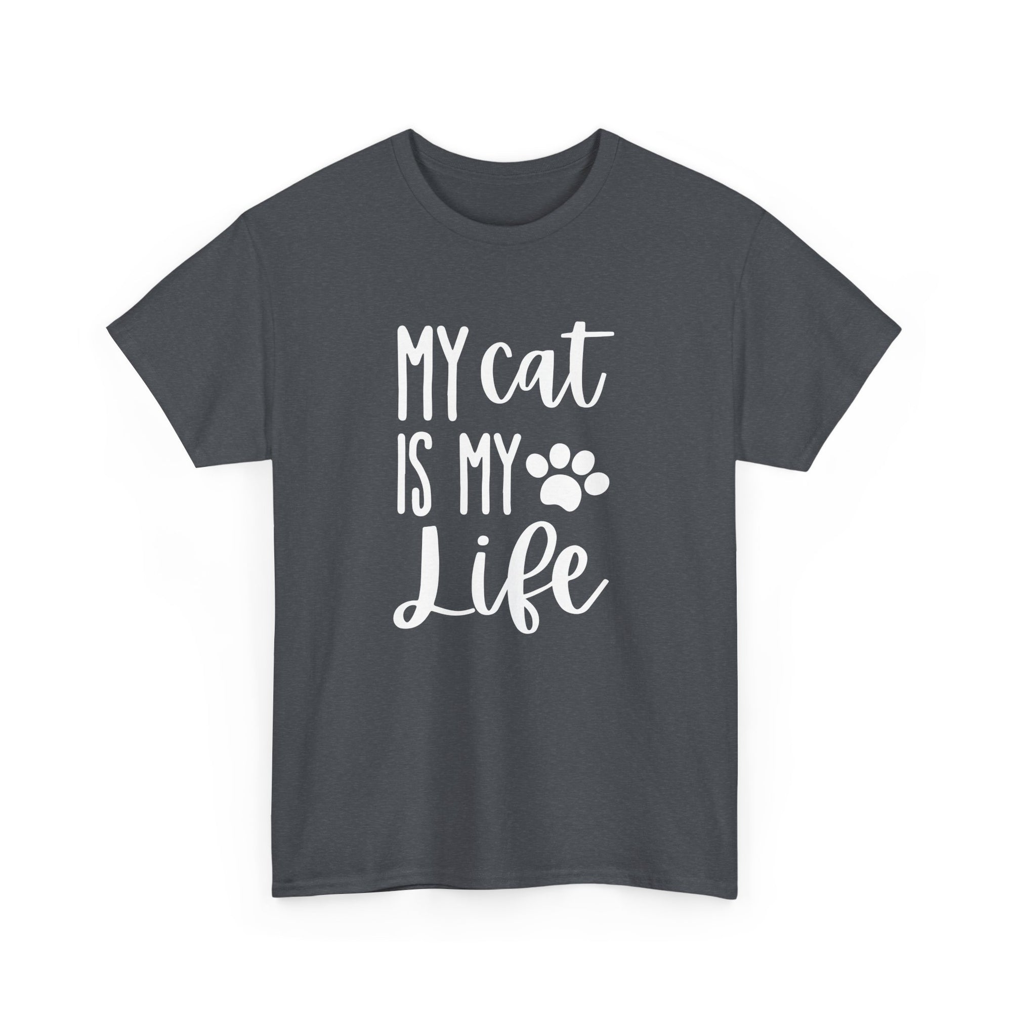 Unisex Heavy Cotton Tee - my cat is my life
