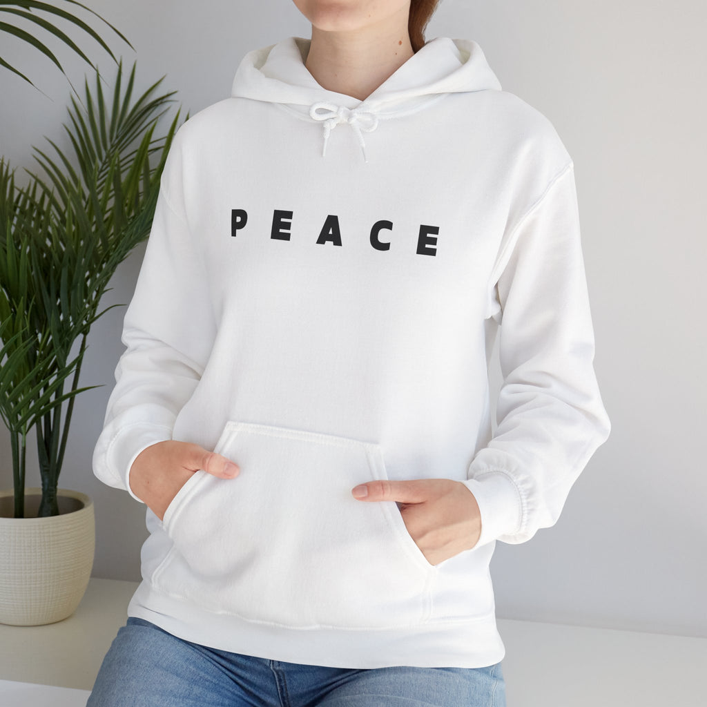 Peace Hoodie, Unisex Heavy Blend™ Fleece Pullover Sweatshirt, Positive Graphic Hooded Hoodie, Cozy Gift for Him or Her