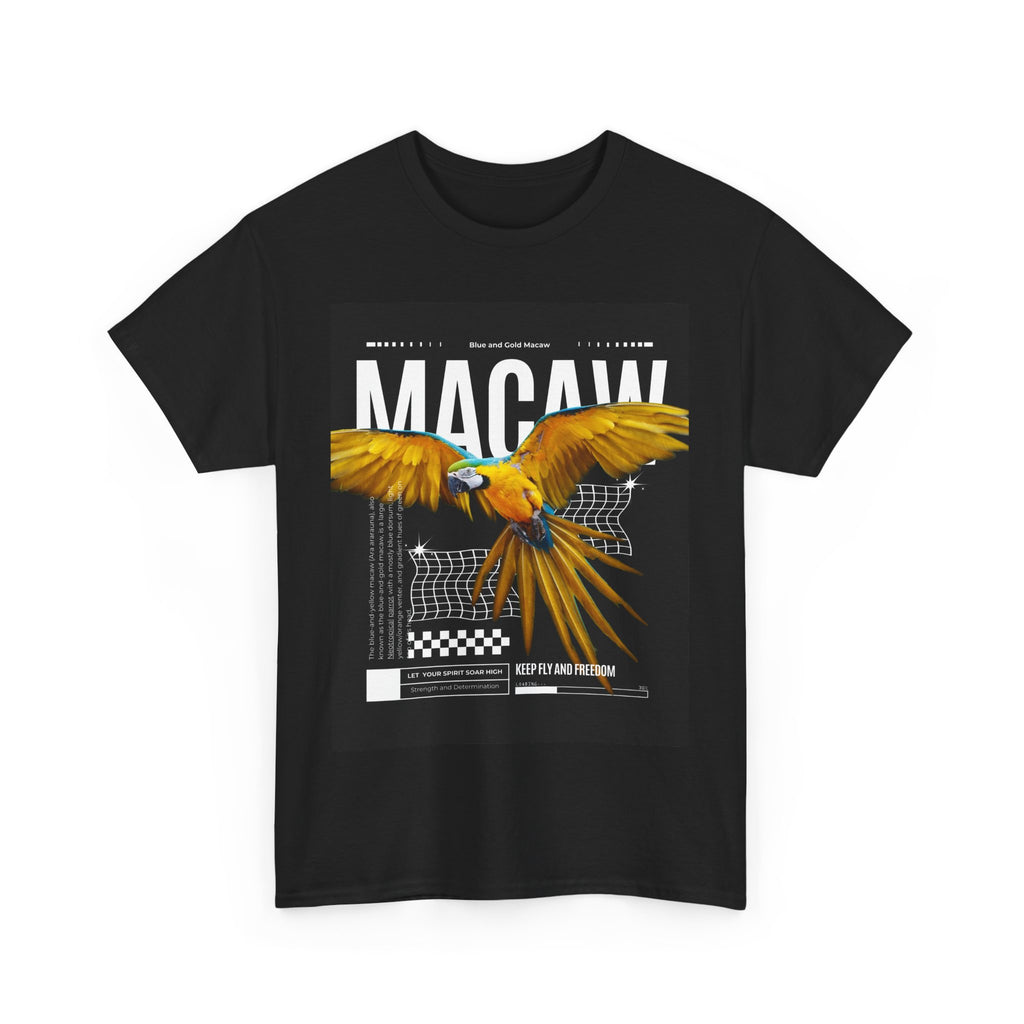 Unisex Heavy Cotton Tee - macaws black