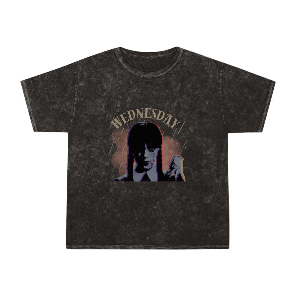 Unisex Mineral Wash Tee - Vintage Style T-Shirt - Wednesday