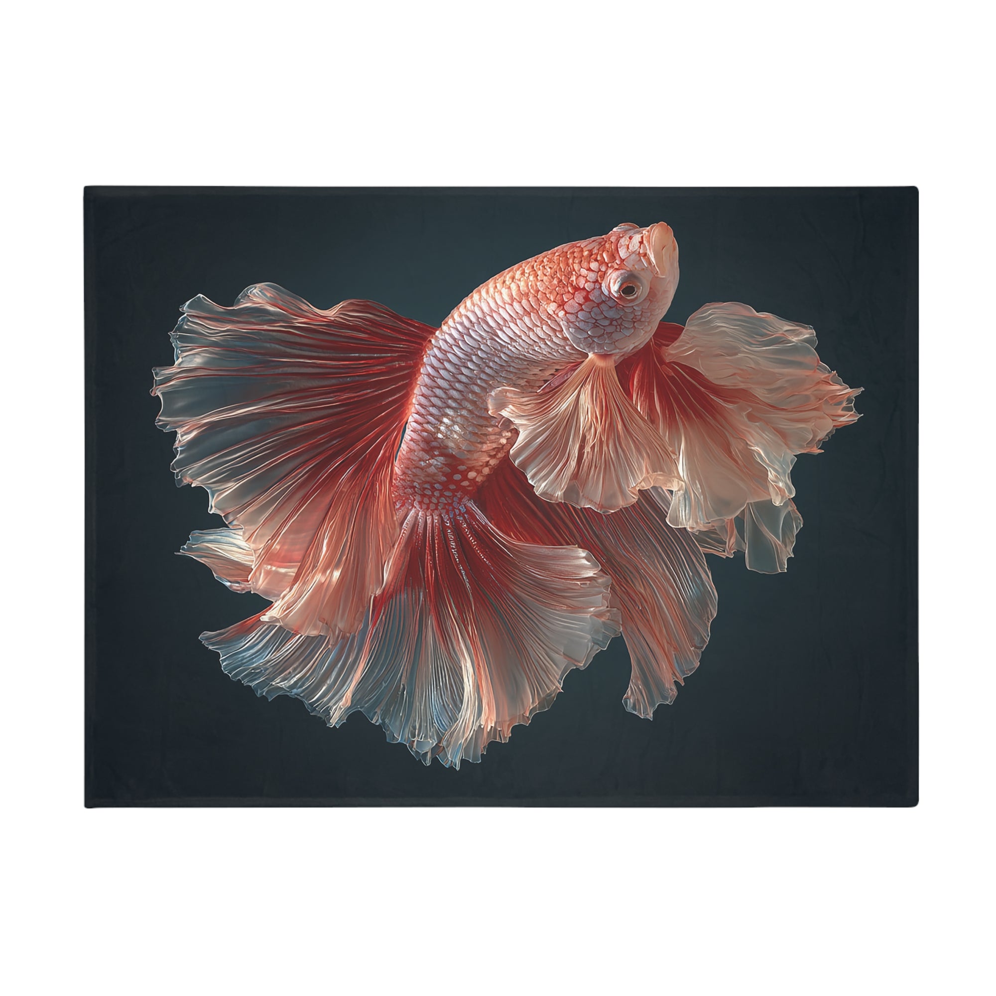 Betta Fish Fleece Blanket, Cozy Throw, Fish Lover Gift, Mellow Decor, Wildlife Lovers Blanket, Colorful Home Accent - 08