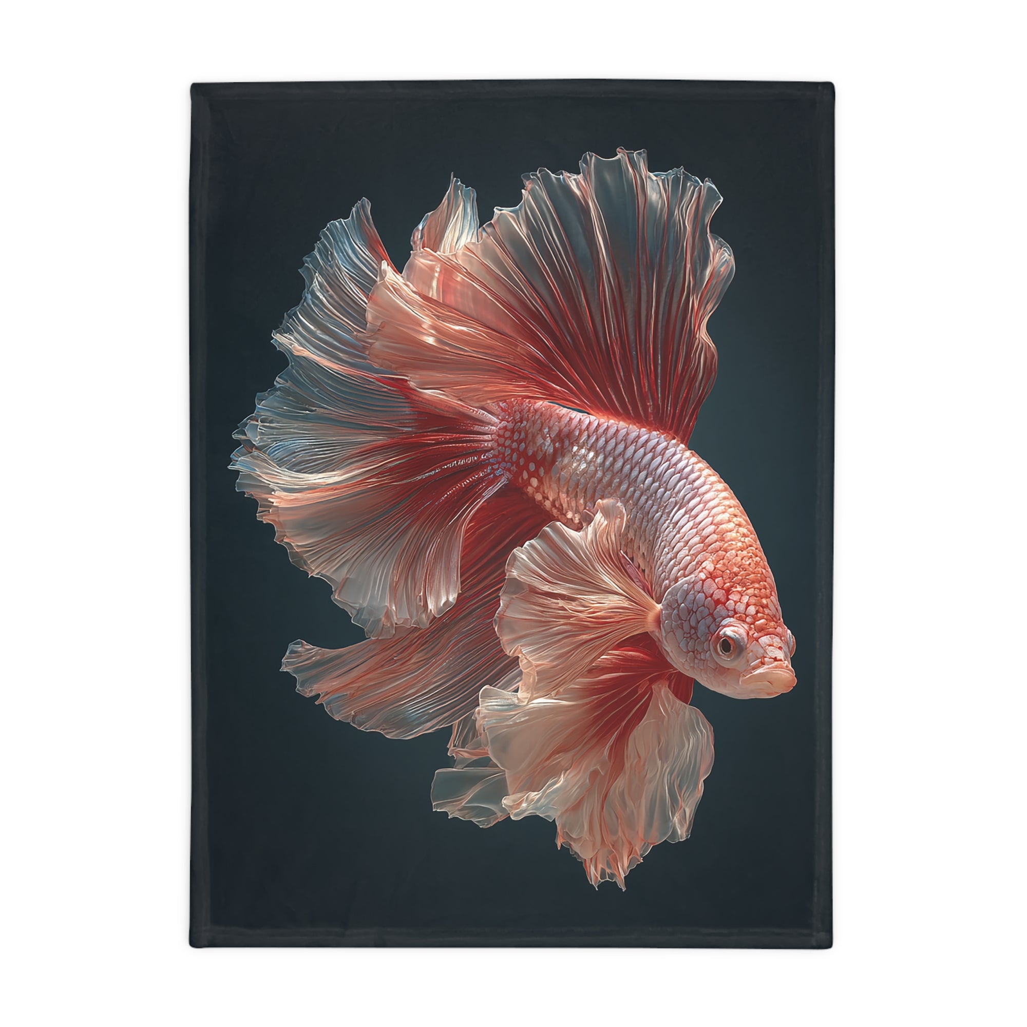 Betta Fish Fleece Blanket, Cozy Throw, Fish Lover Gift, Mellow Decor, Wildlife Lovers Blanket, Colorful Home Accent - 08