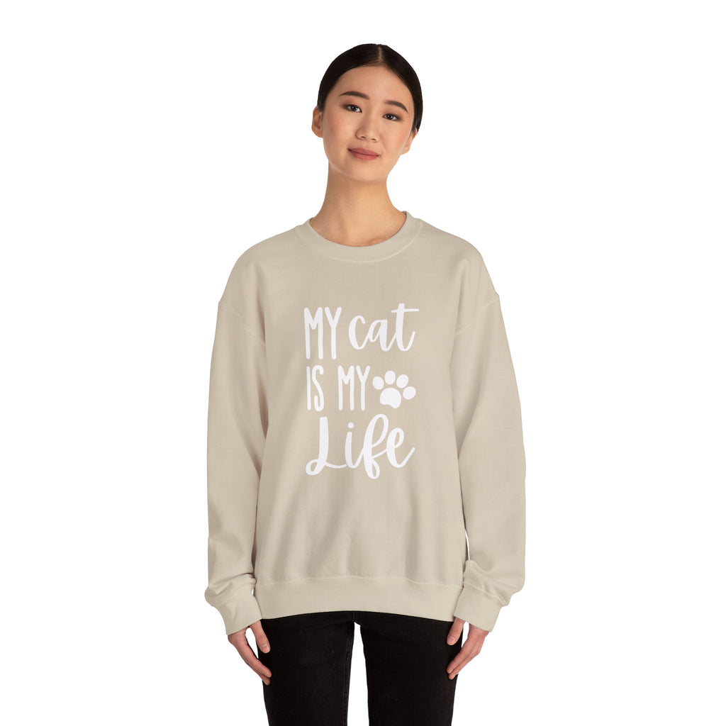 Unisex Heavy Blend™ Crewneck Sweatshirt - my cat is my life