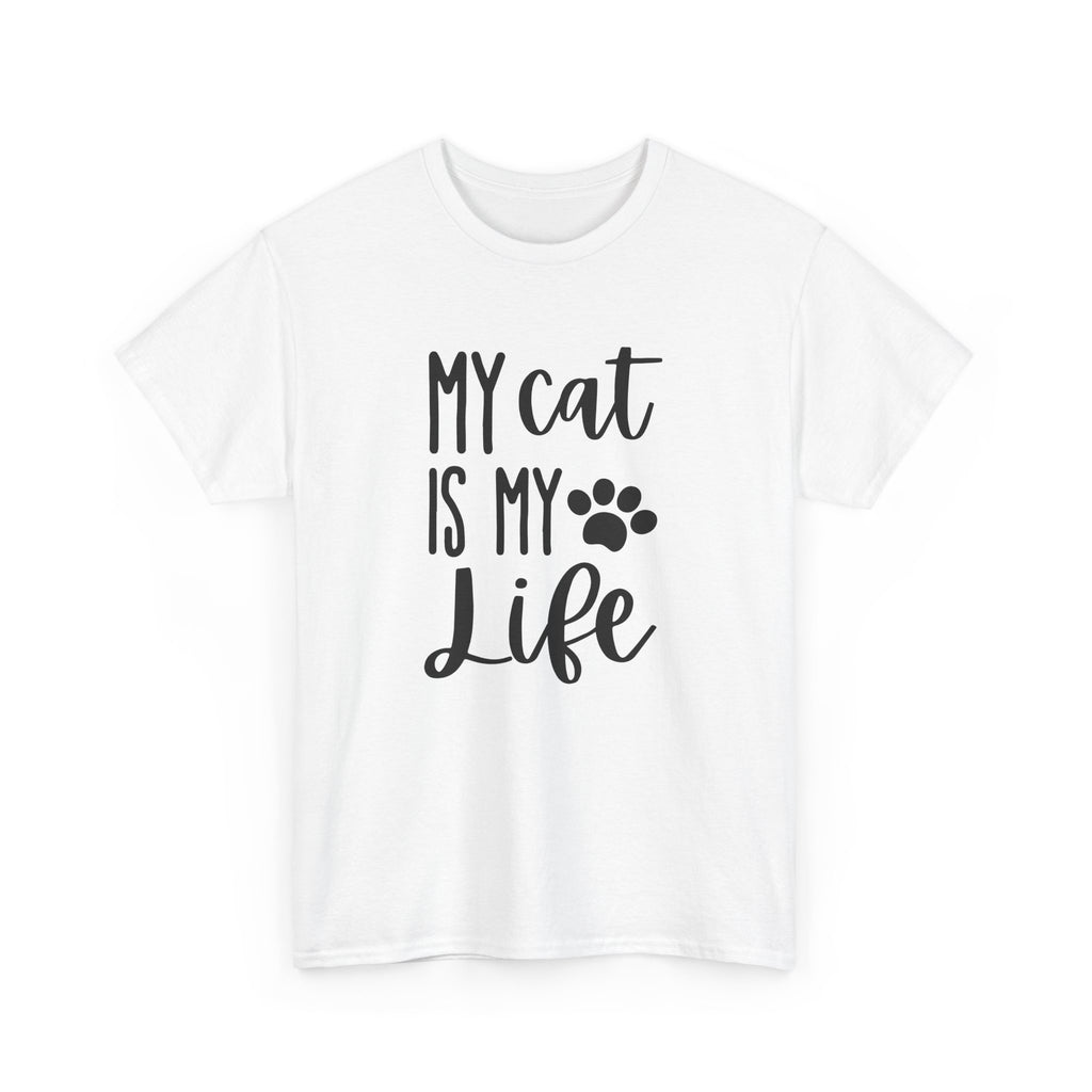 Unisex Heavy Cotton Tee - my cat is my life