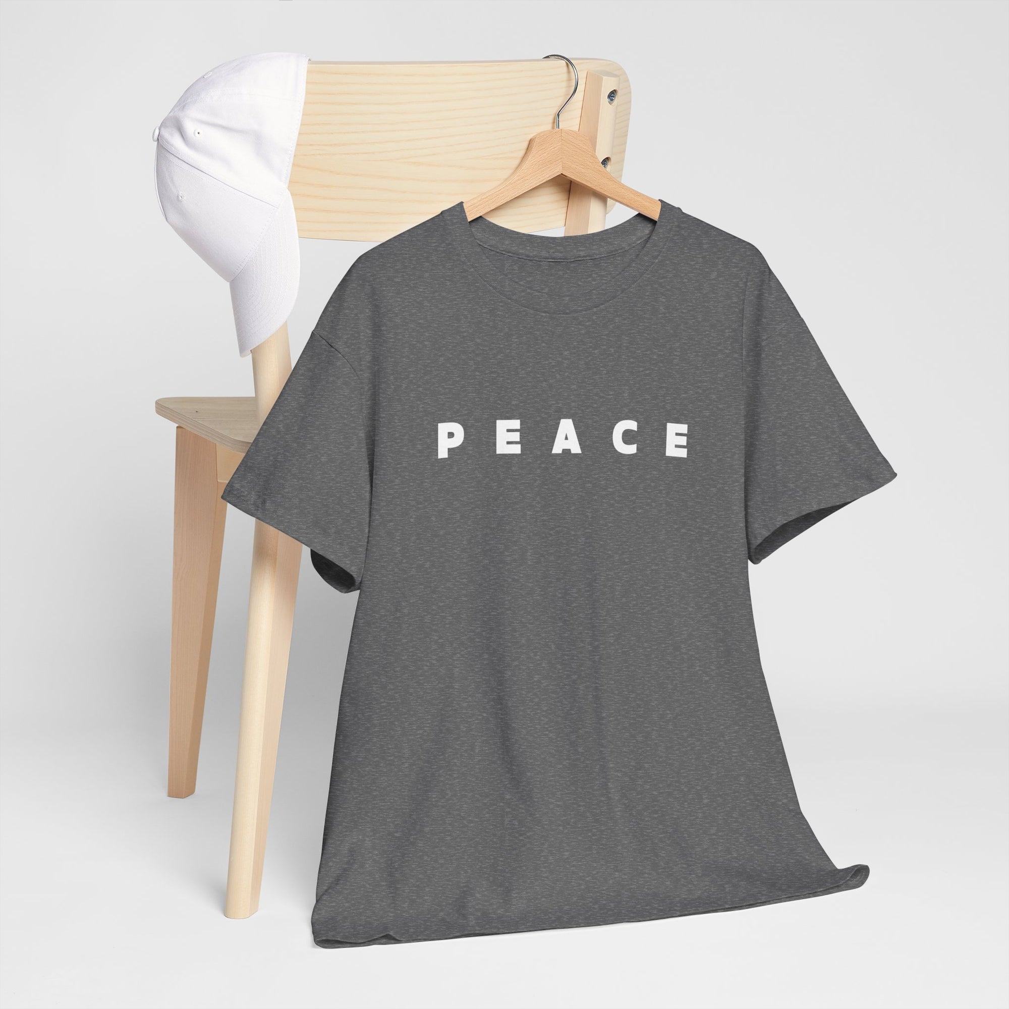 Peace Freedom Quote T‑Shirt, Unisex Heavy Cotton Graphic Tee, Positive Inspirational Shirt, Gift for Him or Her