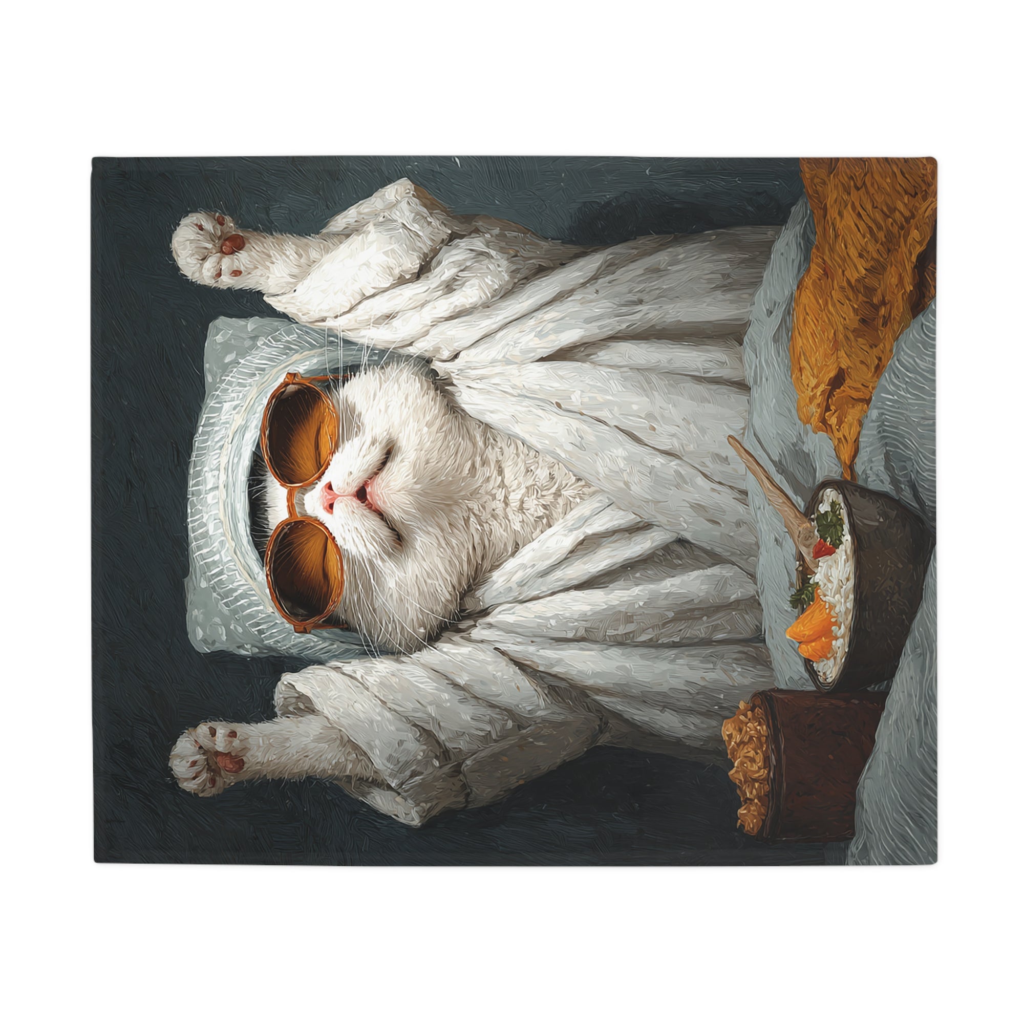 Cool Cat Fleece Blanket - Cozy Cat Lover Gift, Cat-Themed Home Decor, Stylish Pet Blankets, Quirky Gift for Cat Owners - Gcat - 0011