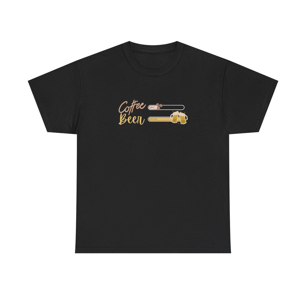 Unisex Heavy Cotton Tee - Creative Tshirt - coffee +1 beer+100