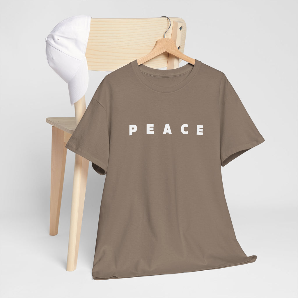 Peace Freedom Quote T‑Shirt, Unisex Heavy Cotton Graphic Tee, Positive Inspirational Shirt, Gift for Him or Her