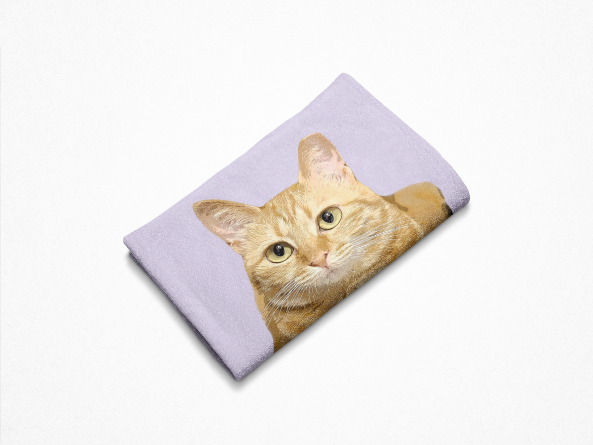 B-Custom Pet Pen Art Portrait Blanket, Personalized Cat Photo Throw Blanket, Cat Mom Gift, Cat Face and Name Blanket, Cat Lover Gift - Parma Violet
