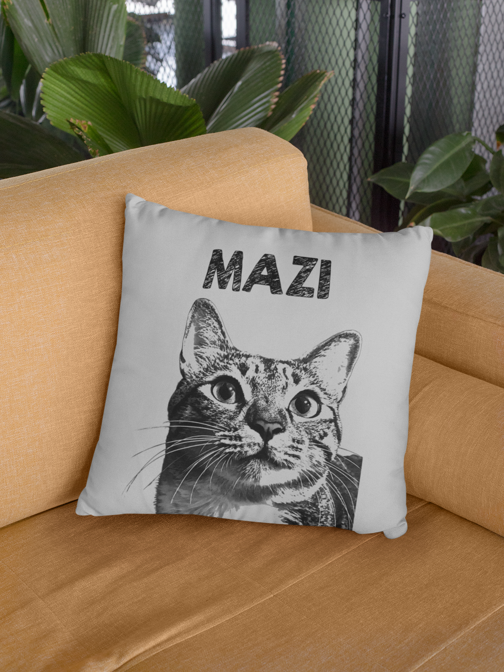 Cozy Throw Pillow with Whimsical Designs, Comfort Decor, Cat Lovers Gift, Family Home Accent, Fun Cushion for Celebrations - Light Gray