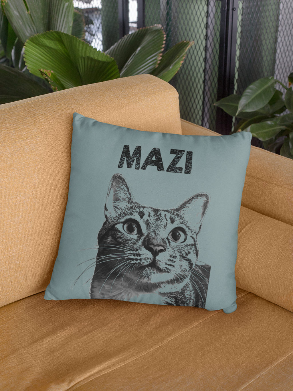 Cozy Throw Pillow with Whimsical Designs, Comfort Decor, Cat Lovers Gift, Family Home Accent, Fun Cushion for Celebrations - Duck Egg