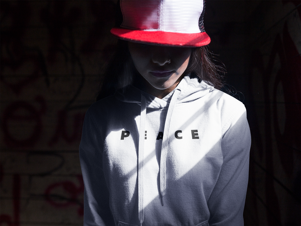 Peace Hoodie, Unisex Heavy Blend™ Fleece Pullover Sweatshirt, Positive Graphic Hooded Hoodie, Cozy Gift for Him or Her