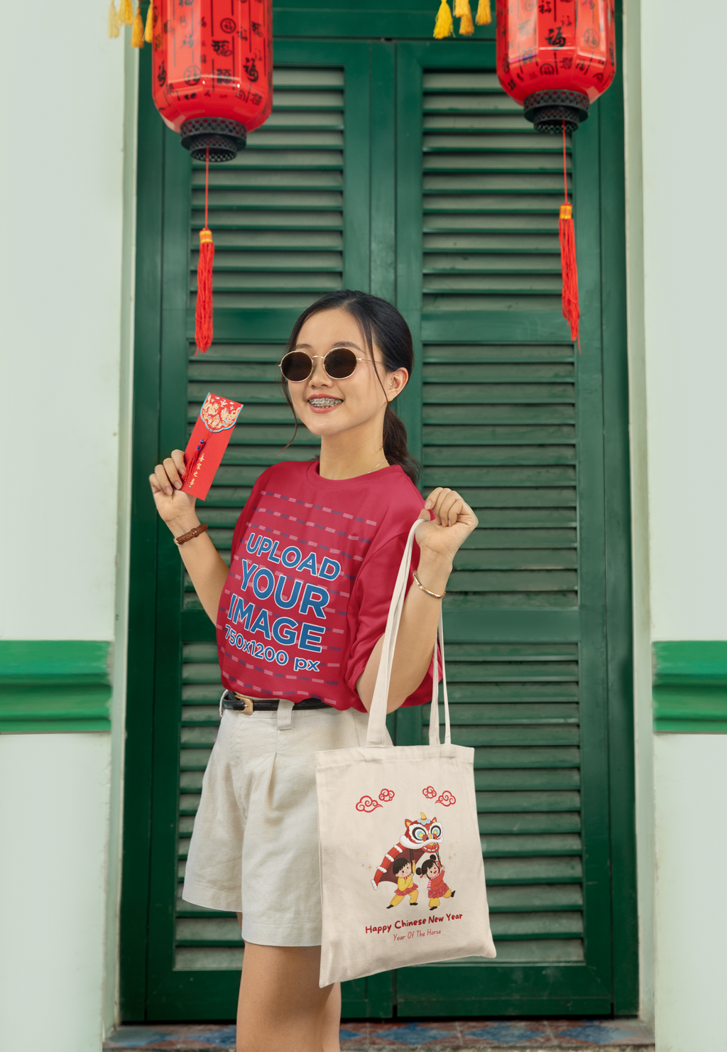 2026 Chinese New Year, Lunar New Year Horse Tote Bag, Asian Ink Painting Canvas Tote, Chinese Art Reusable Shopping Bag, Gift for Her