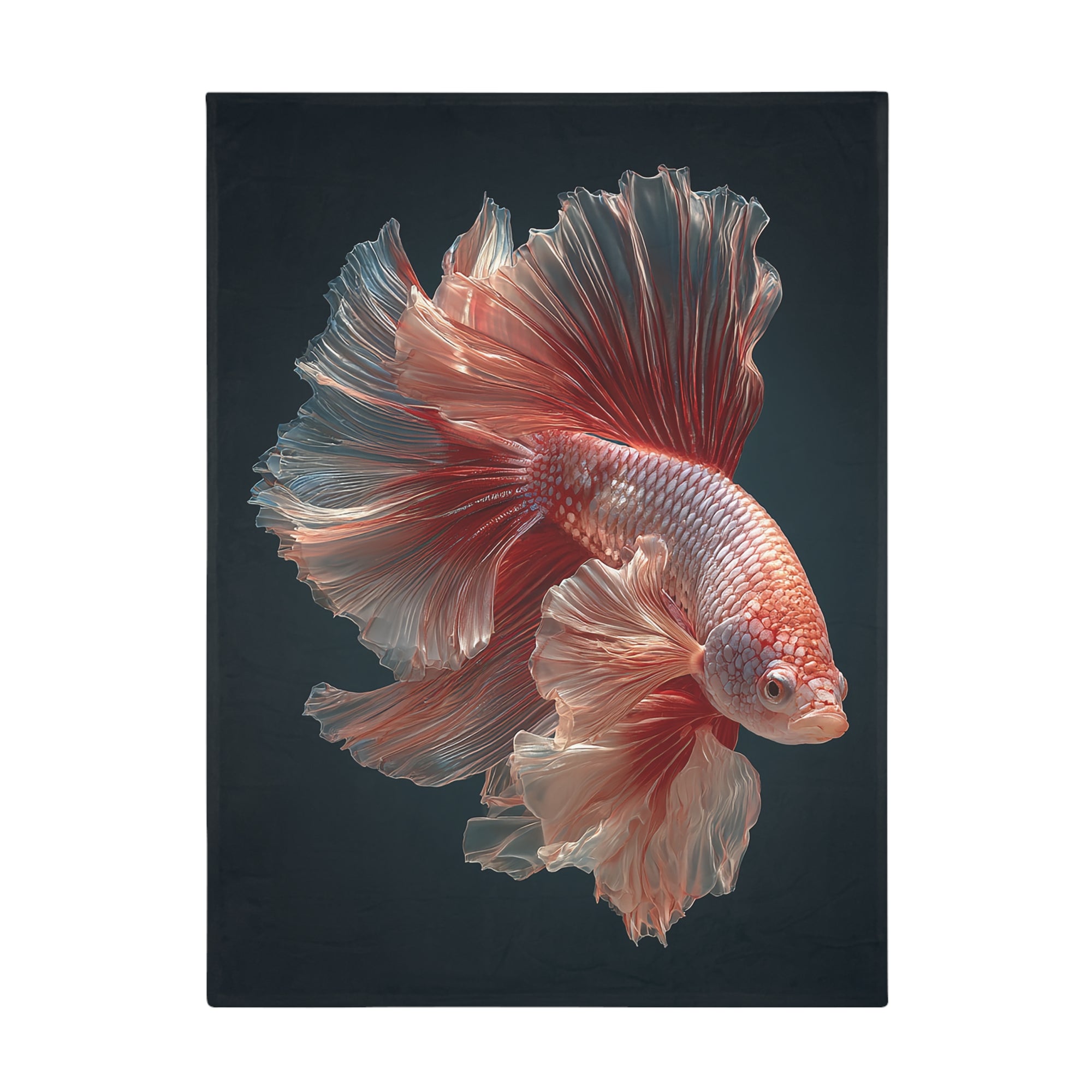 Betta Fish Fleece Blanket, Cozy Throw, Fish Lover Gift, Mellow Decor, Wildlife Lovers Blanket, Colorful Home Accent - 08