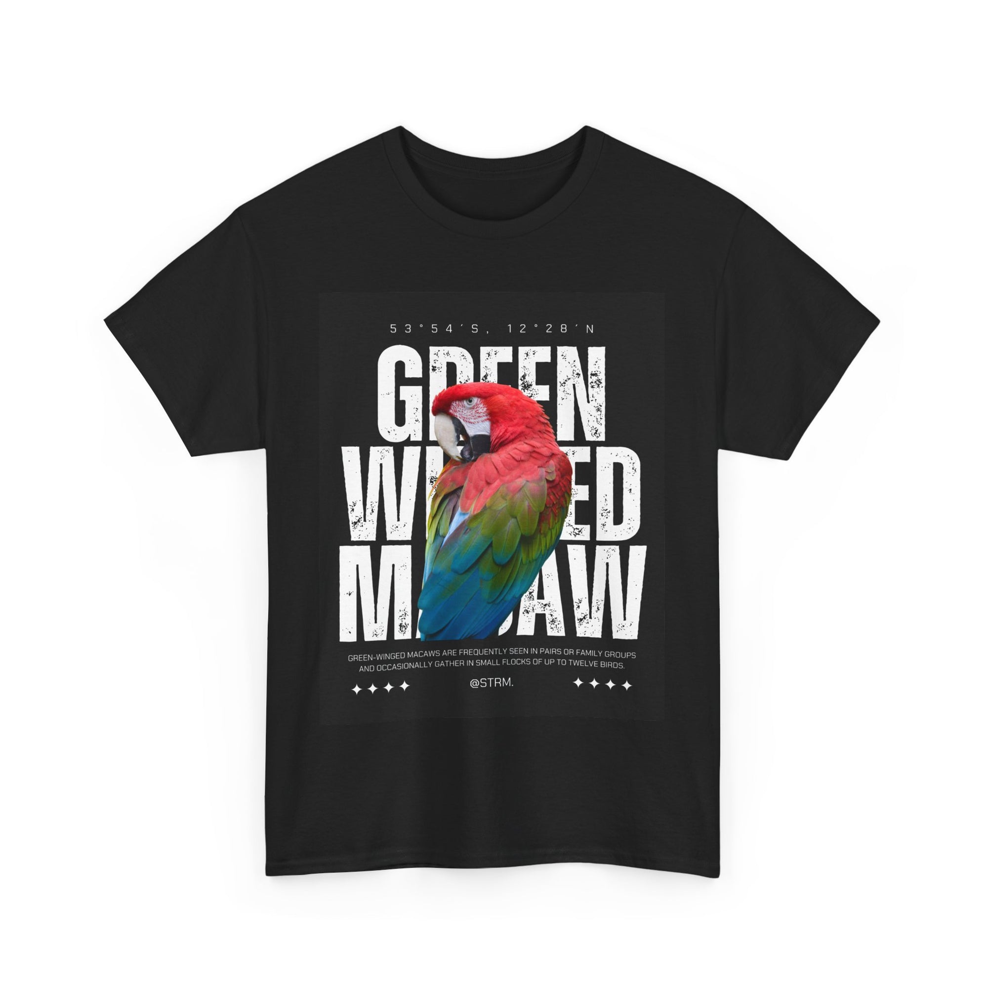 Unisex Heavy Cotton Tee - Green wing macaw