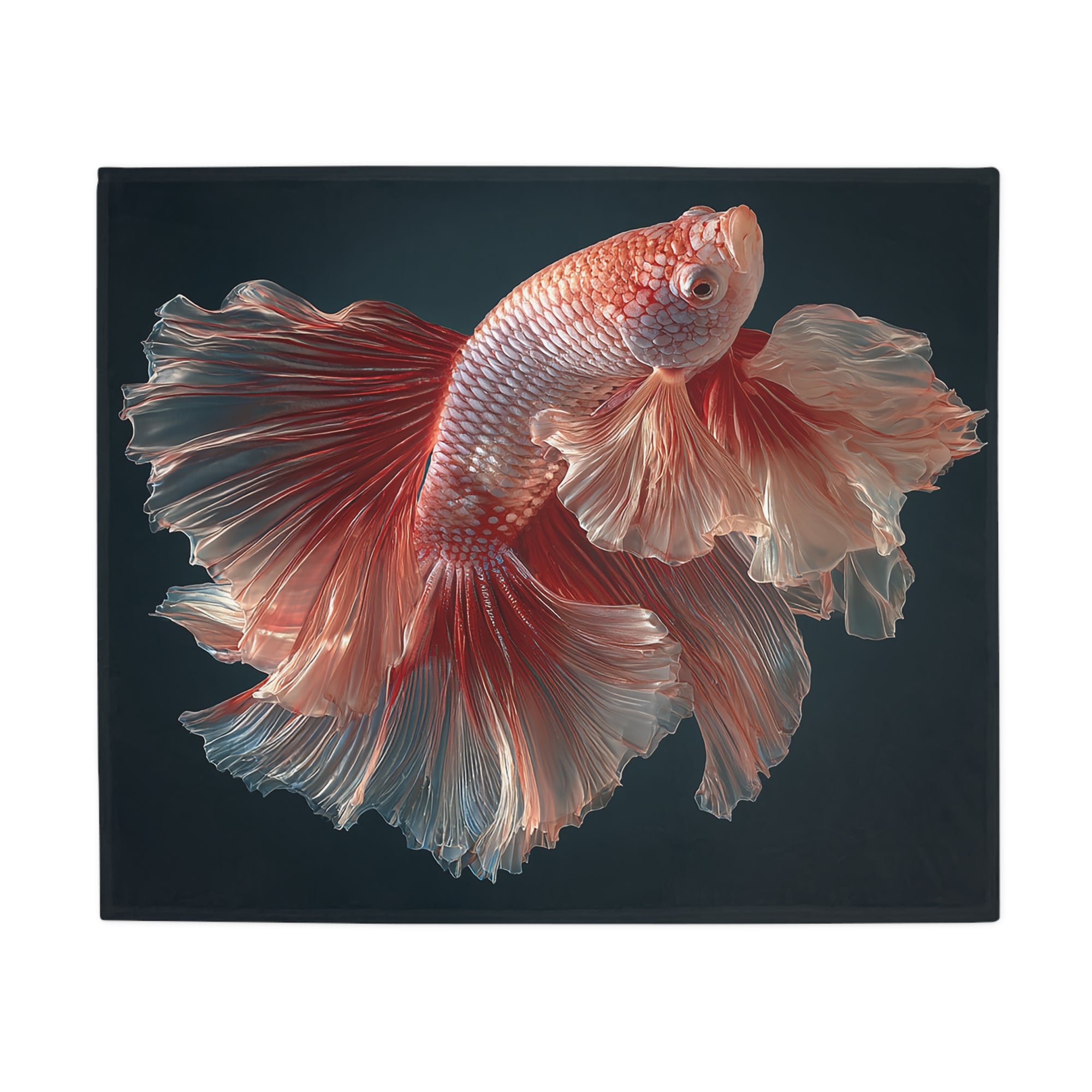 Betta Fish Fleece Blanket, Cozy Throw, Fish Lover Gift, Mellow Decor, Wildlife Lovers Blanket, Colorful Home Accent - 08