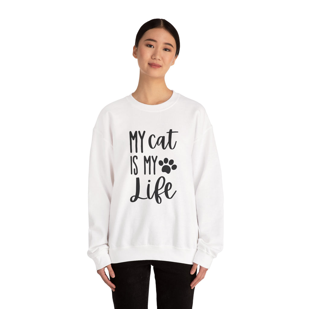 Unisex Heavy Blend™ Crewneck Sweatshirt - my cat is my life