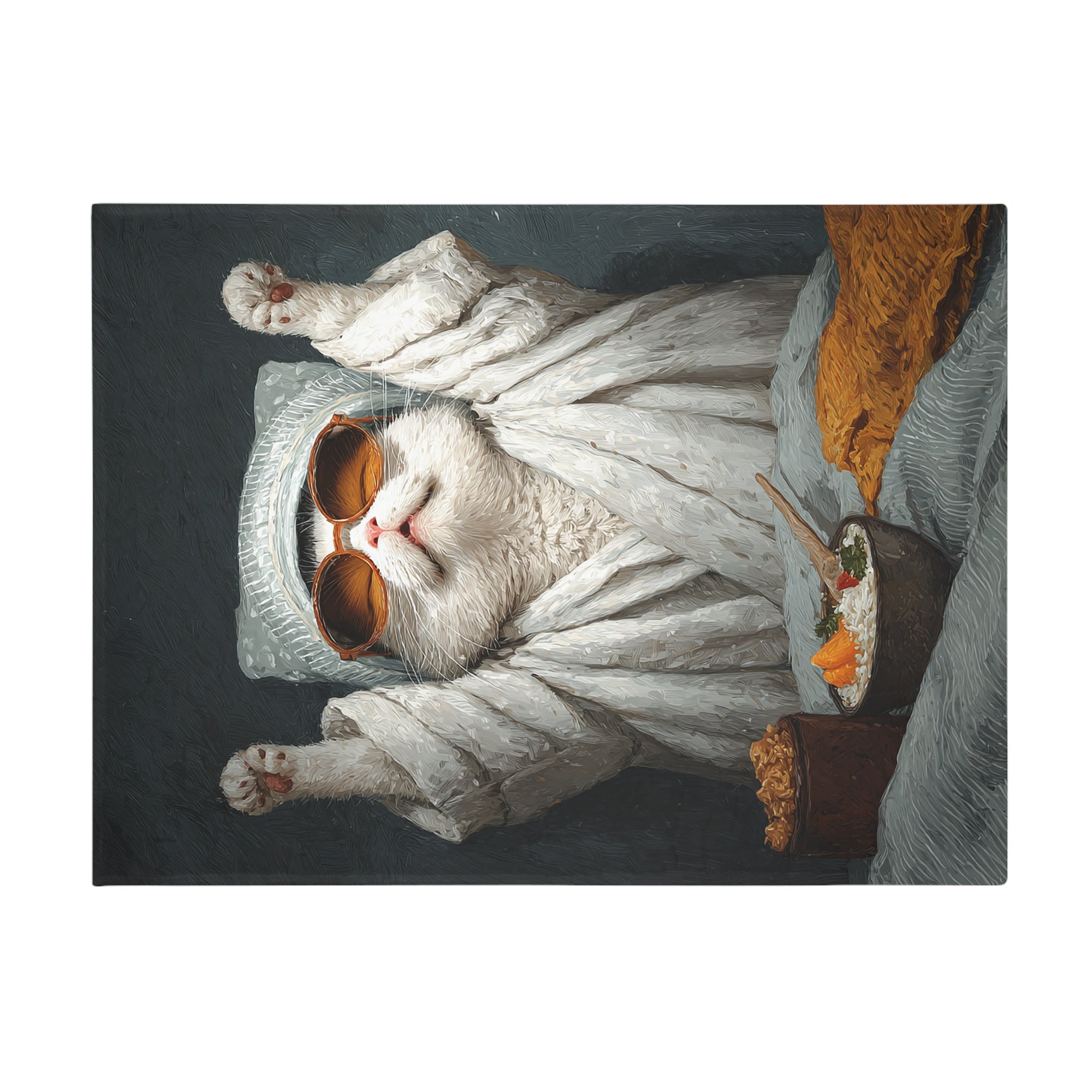 Cool Cat Fleece Blanket - Cozy Cat Lover Gift, Cat-Themed Home Decor, Stylish Pet Blankets, Quirky Gift for Cat Owners - Gcat - 0011