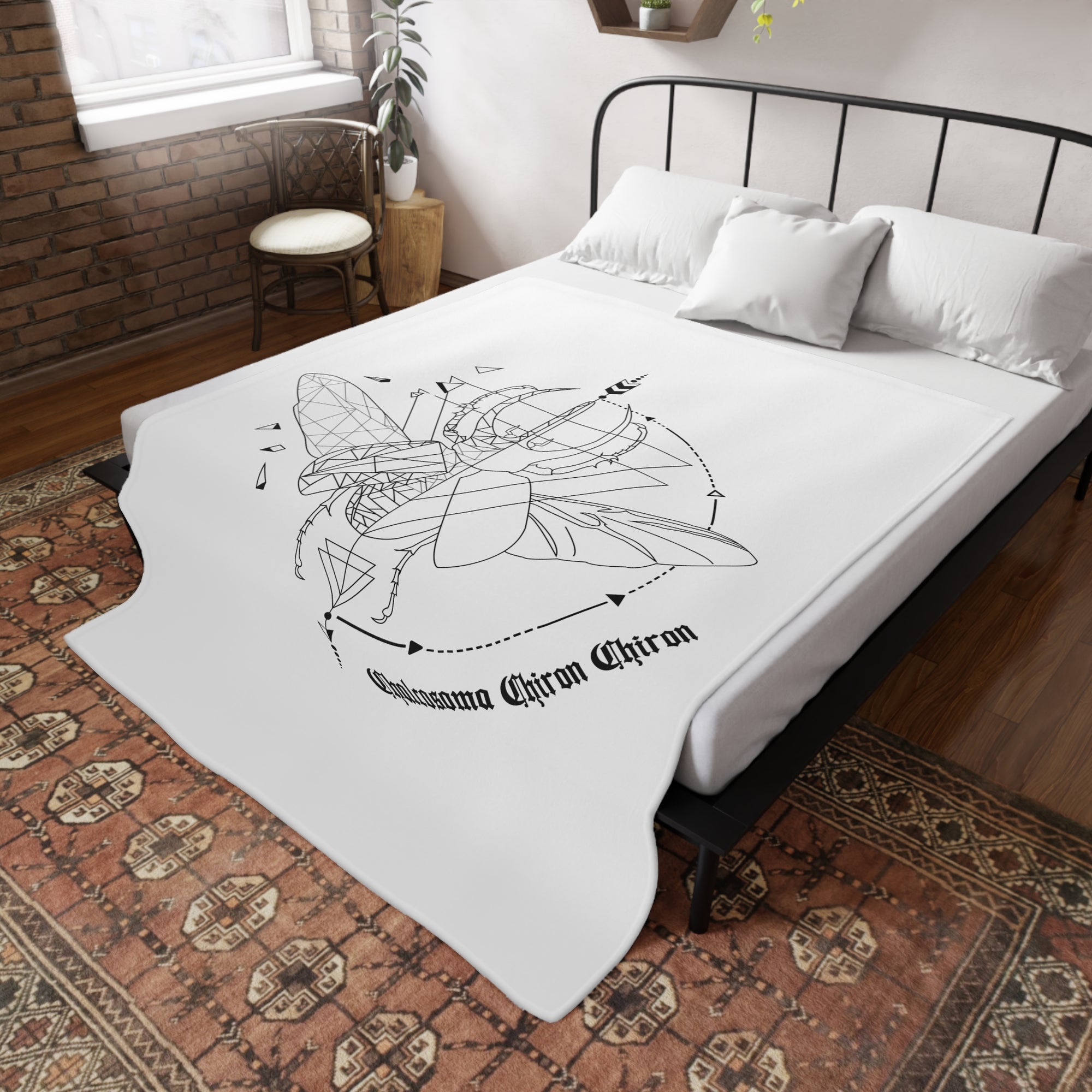 C. caucasus Fleece Blanket, Cozy Throw, Beetle Lover Gift, Mellow Decor, Wildlife Lovers Blanket, Colorful Home Accent