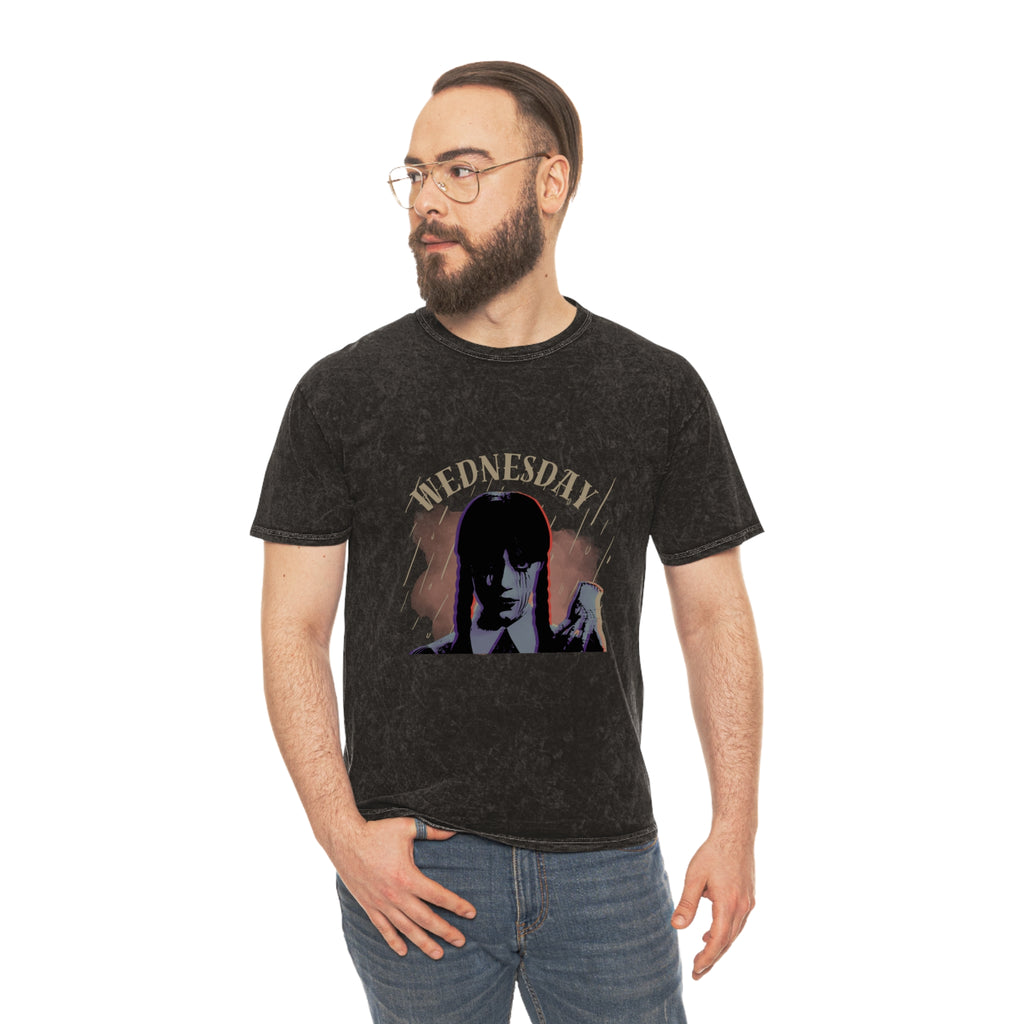 Unisex Mineral Wash Tee - Vintage Style T-Shirt - Wednesday