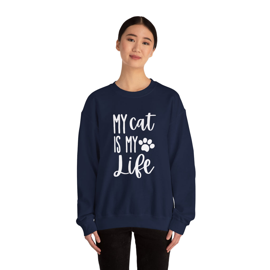 Unisex Heavy Blend™ Crewneck Sweatshirt - my cat is my life