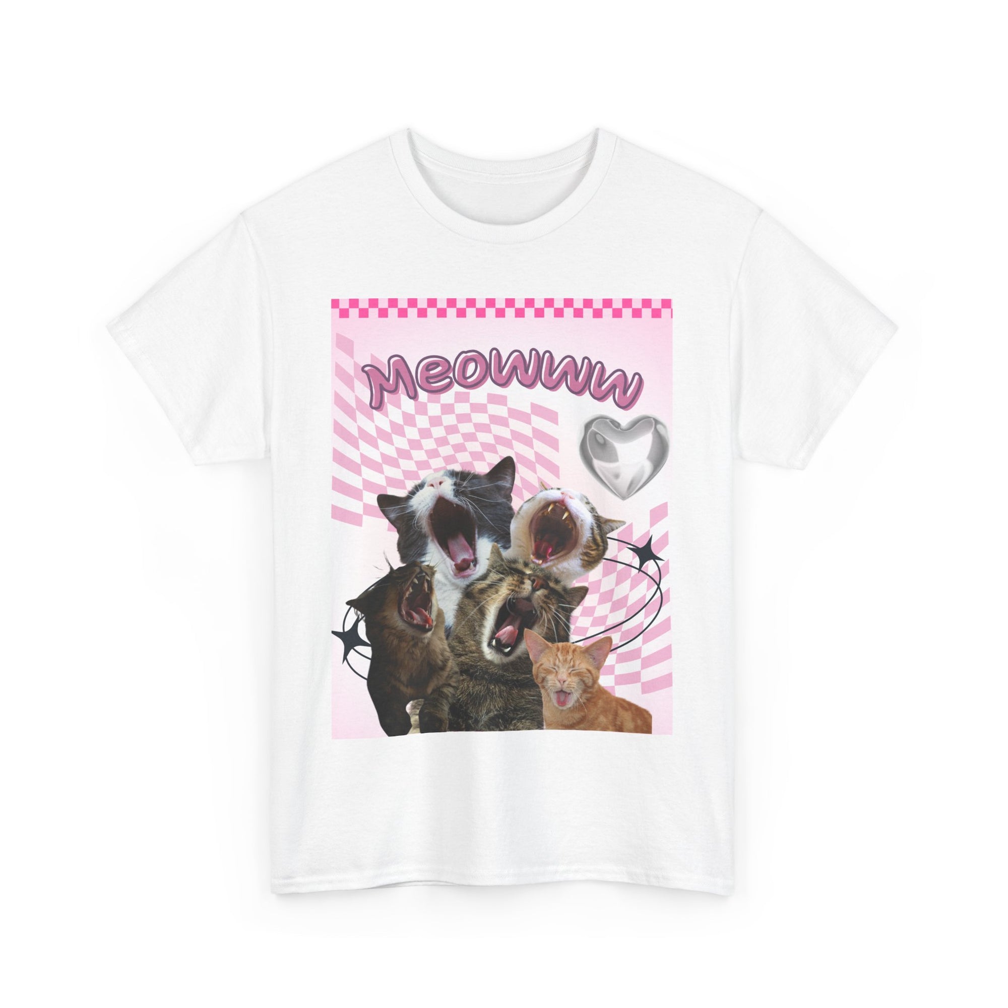 Unisex Heavy Cotton Tee - meow kitty