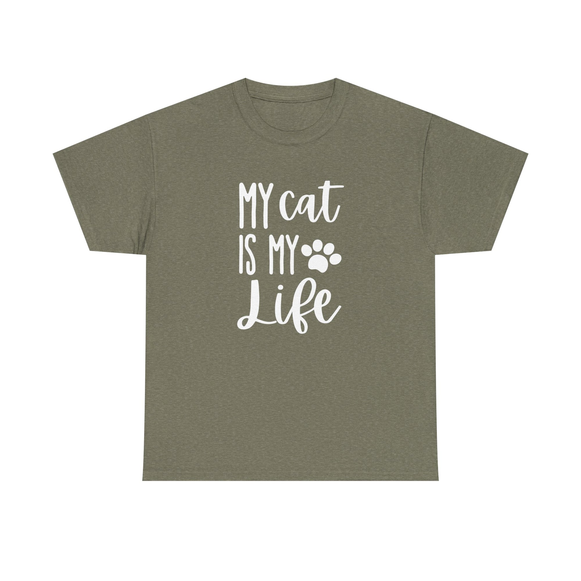 Unisex Heavy Cotton Tee - my cat is my life