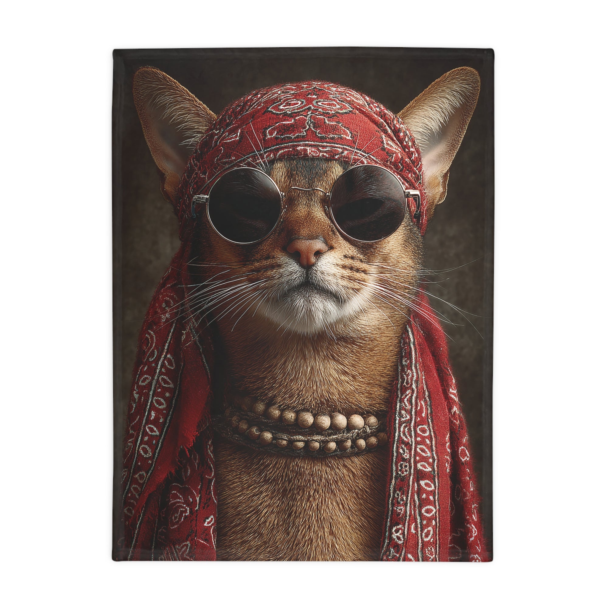 Cool Cat Fleece Blanket - Cozy Cat Lover Gift, Cat-Themed Home Decor, Stylish Pet Blankets, Quirky Gift for Cat Owners - Gcat - 0010