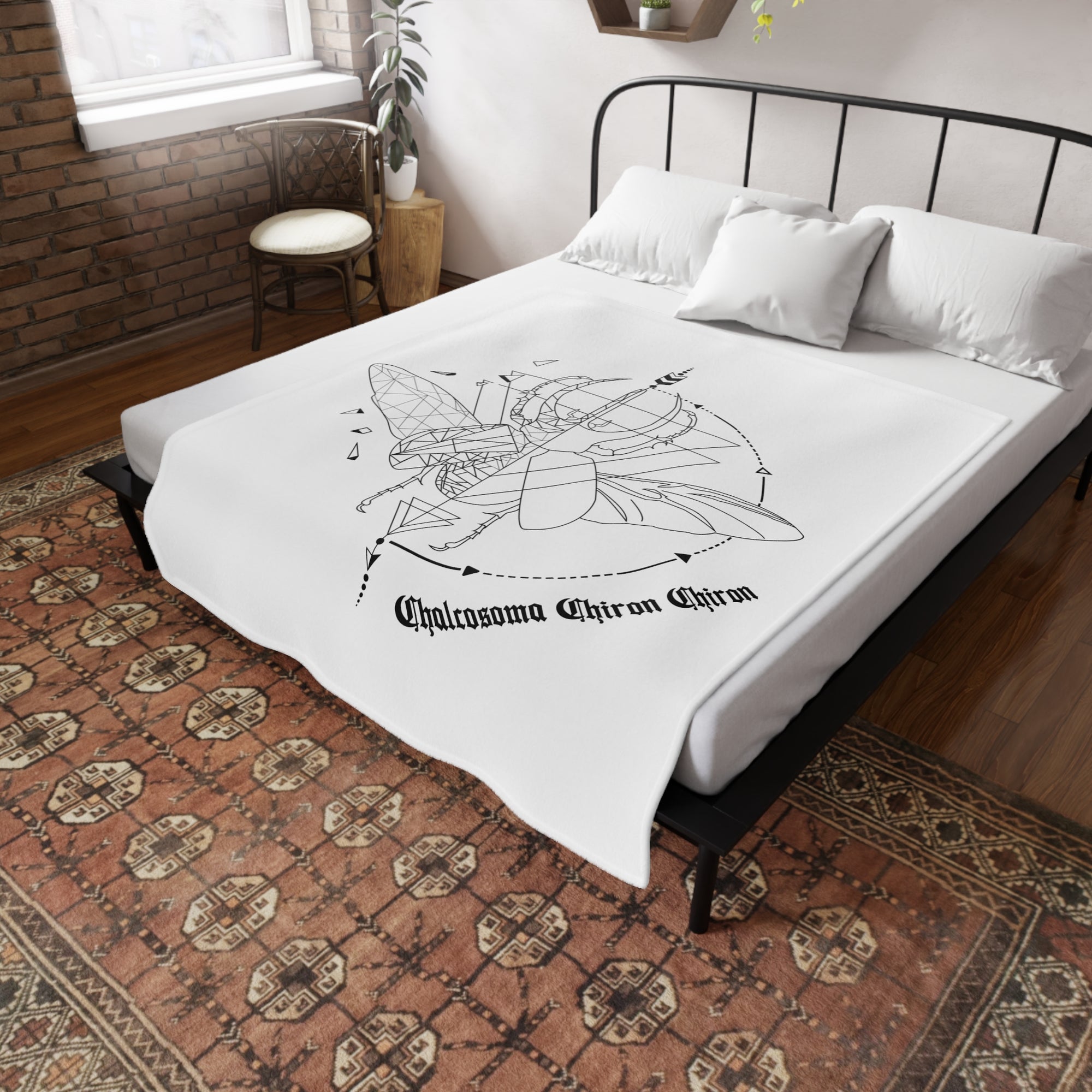 C. caucasus Fleece Blanket, Cozy Throw, Beetle Lover Gift, Mellow Decor, Wildlife Lovers Blanket, Colorful Home Accent