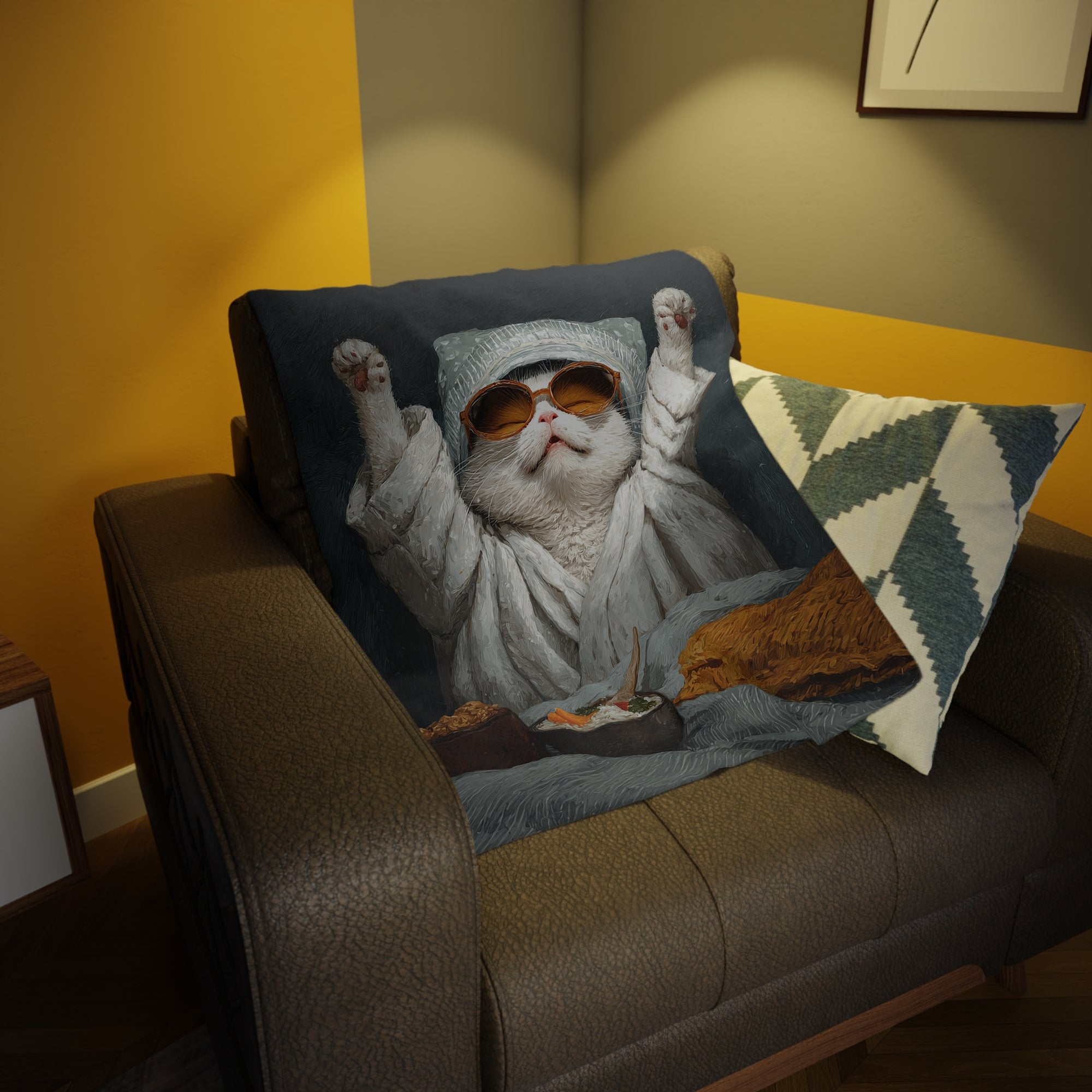 Cool Cat Fleece Blanket - Cozy Cat Lover Gift, Cat-Themed Home Decor, Stylish Pet Blankets, Quirky Gift for Cat Owners - Gcat - 0011