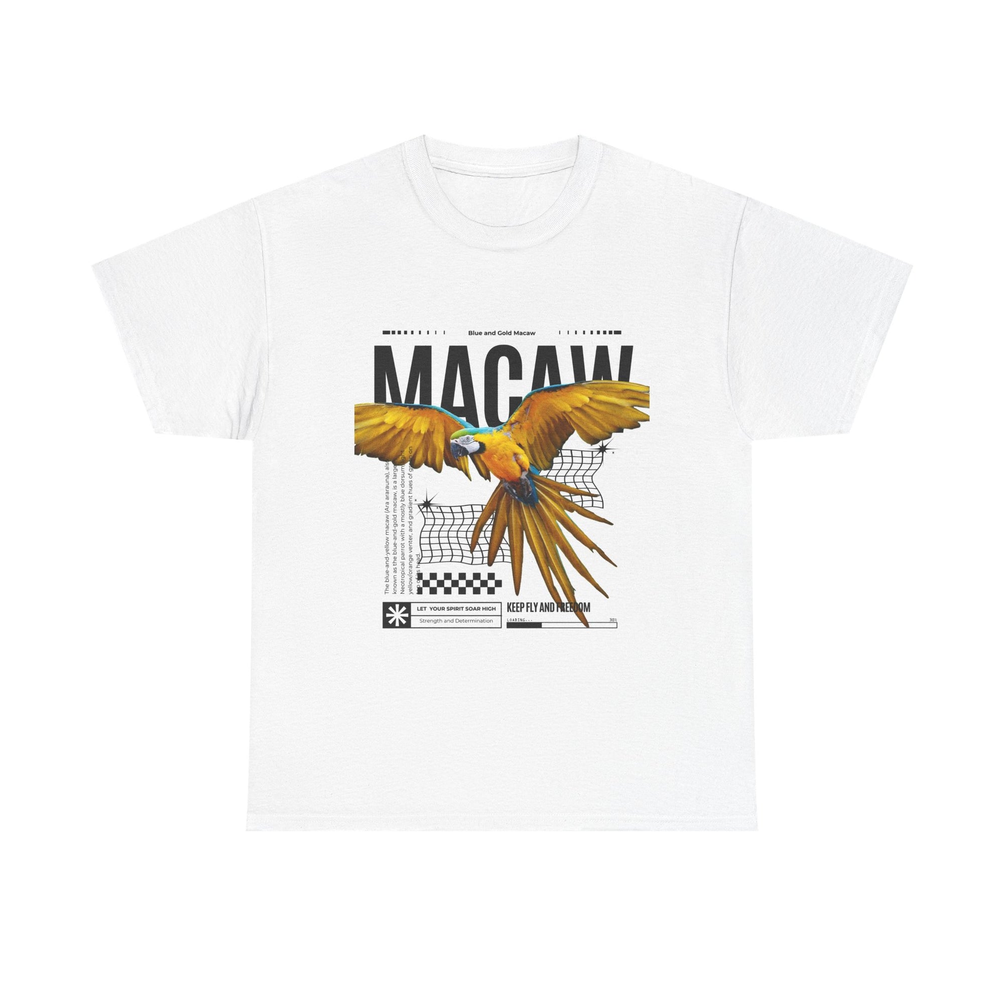 Unisex Heavy Cotton Tee - macaws white