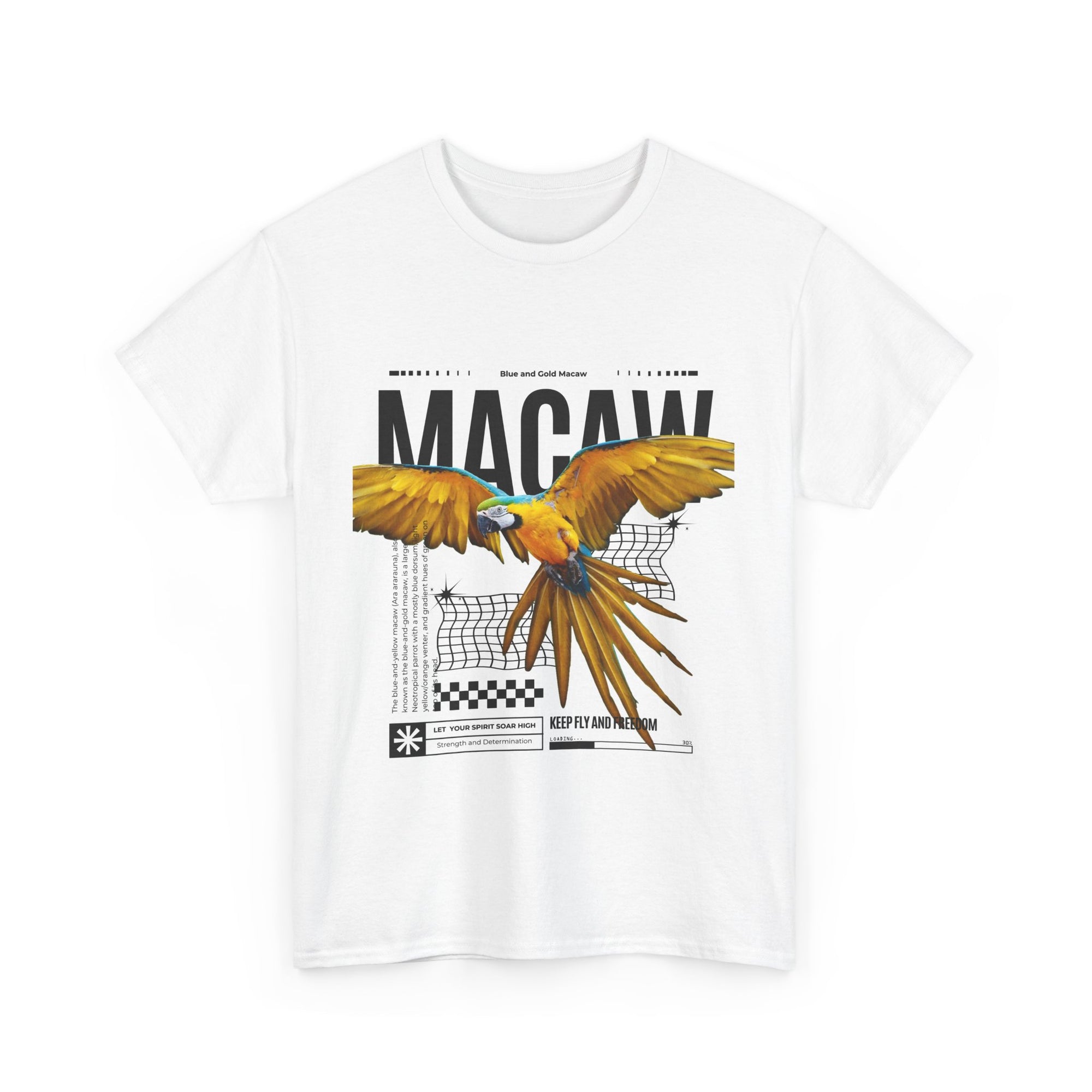 Unisex Heavy Cotton Tee - macaws white