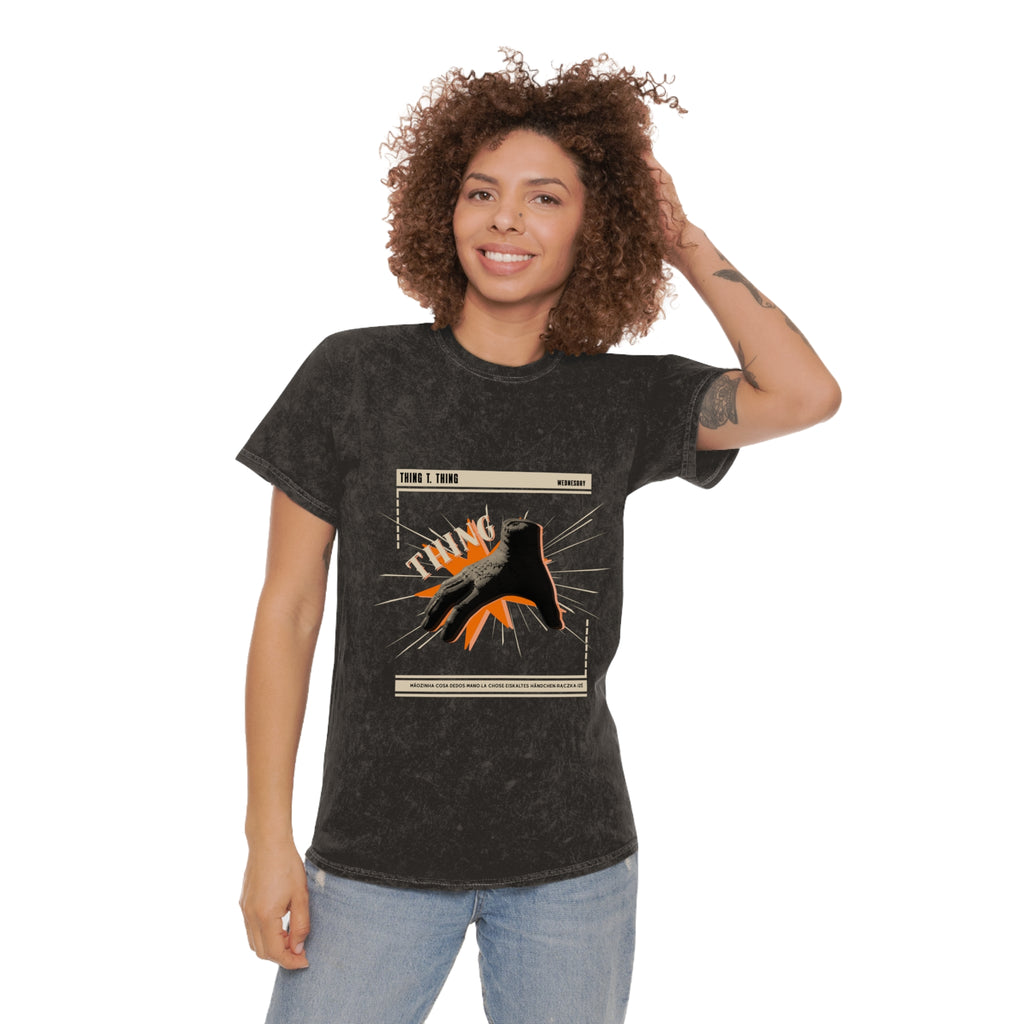 Unisex Mineral Wash Tee - Vintage Style T-Shirt - Wednesday - Thing.T.Thing