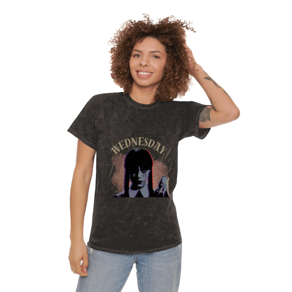 Unisex Mineral Wash Tee - Vintage Style T-Shirt - Wednesday